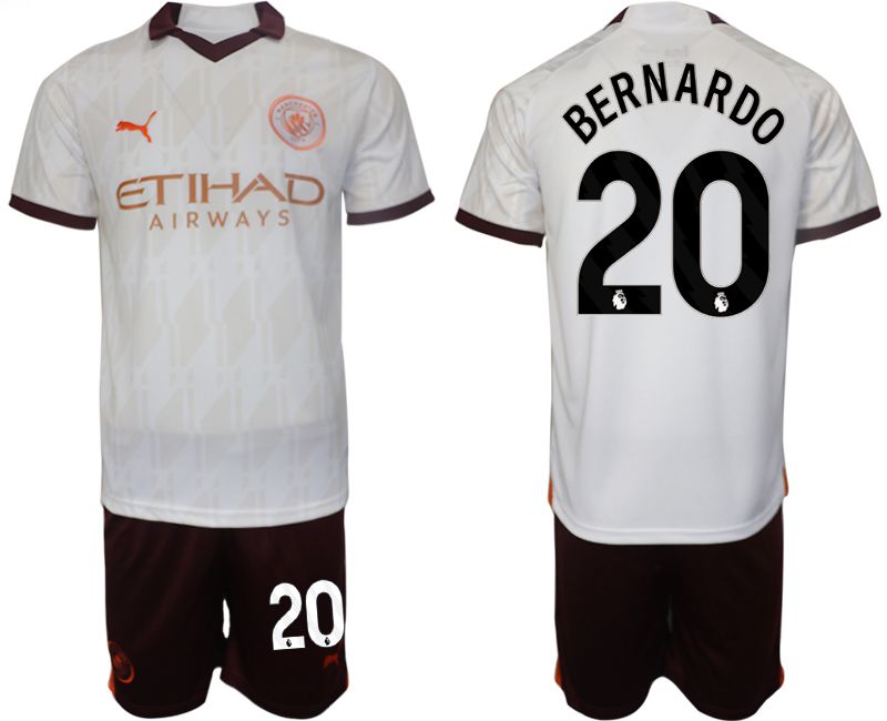 Men 2023-2024 Club Manchester City away white #20 Soccer Jersey